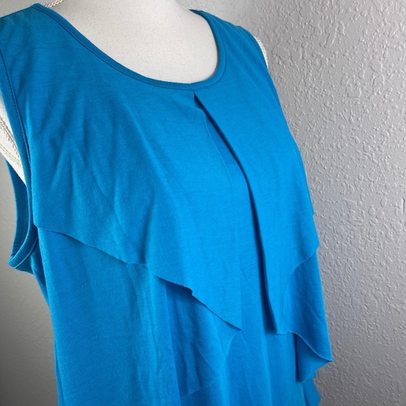 Women's Allison Brittney Blouse Pretty Blue top size Large - Picture 6 of 8